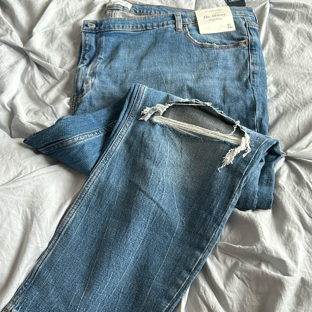Abercrombie and fitch plus jeans skinny high rise